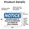 Signmission Children Under 18 Must Be Accompanied By, 24 in W x Rectangle, Vinyl Decal OS-2PACK-NS-D-1824-L-10581 - alternate 3